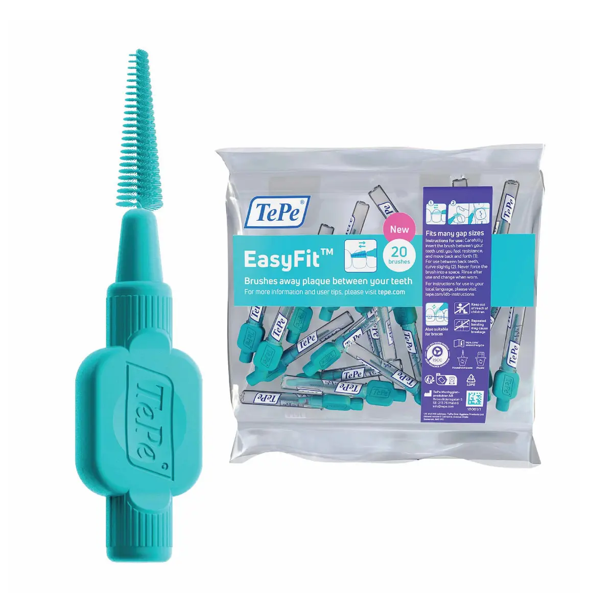 TePe EasyFit Mellomromsbørste, Small/Medium, 20 stk.