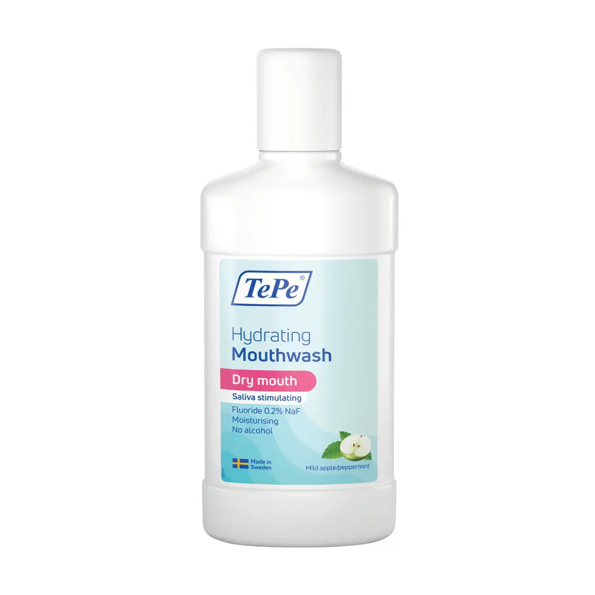 TePe Hydrating Mouthwash, Mild eple- og peppermynte, 500 ml