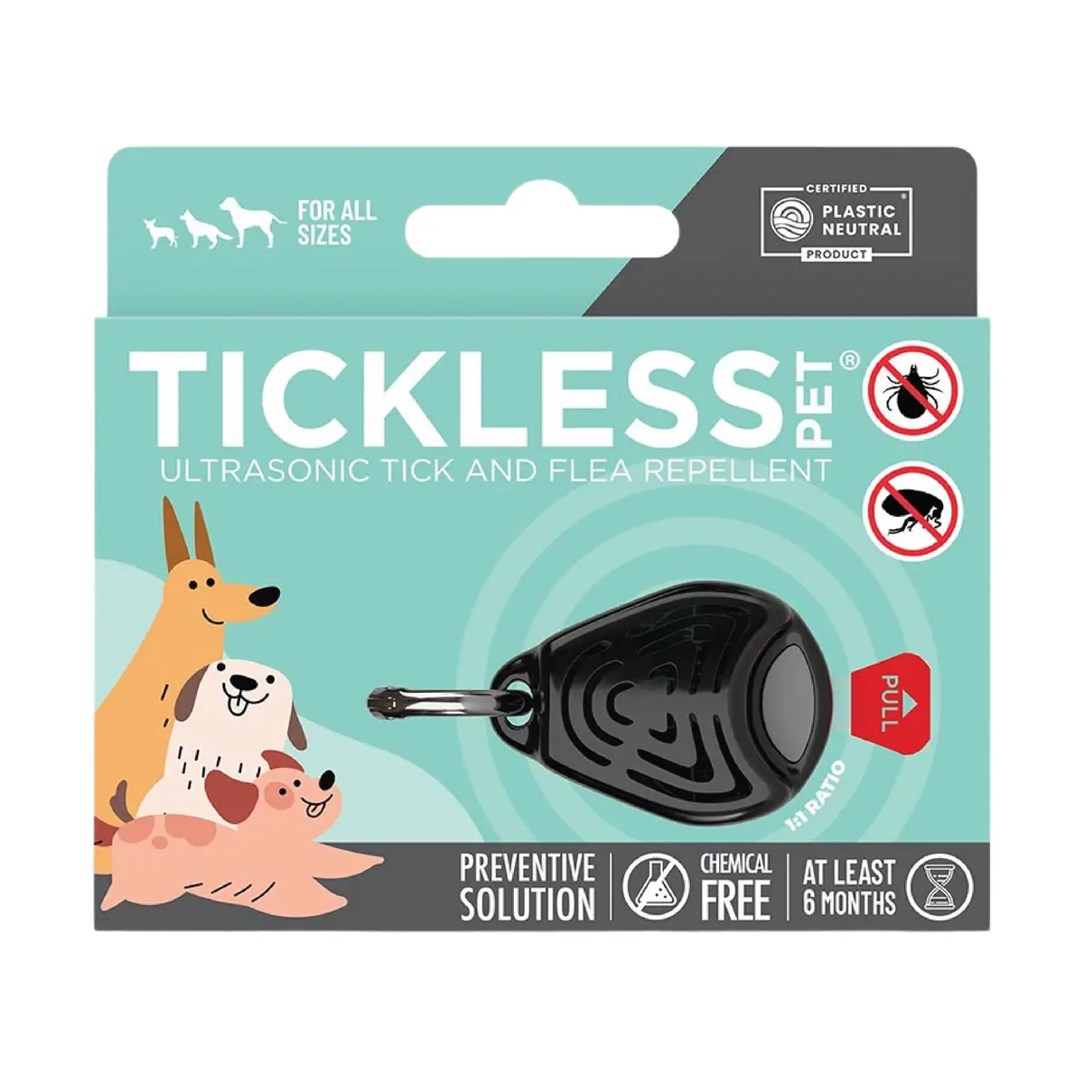 Tickless Pet Elektronisk Flåttjager, Svart, 1 stk.