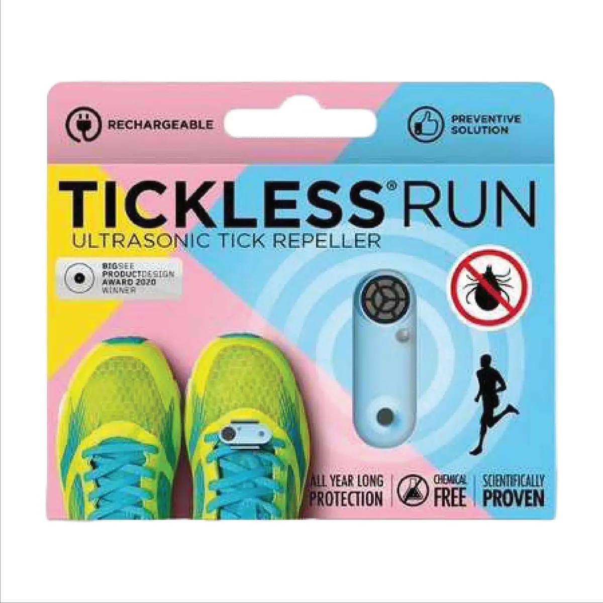 Tickless Run oppladbar elektronisk flåttjager, Grønn, 1 stk.
