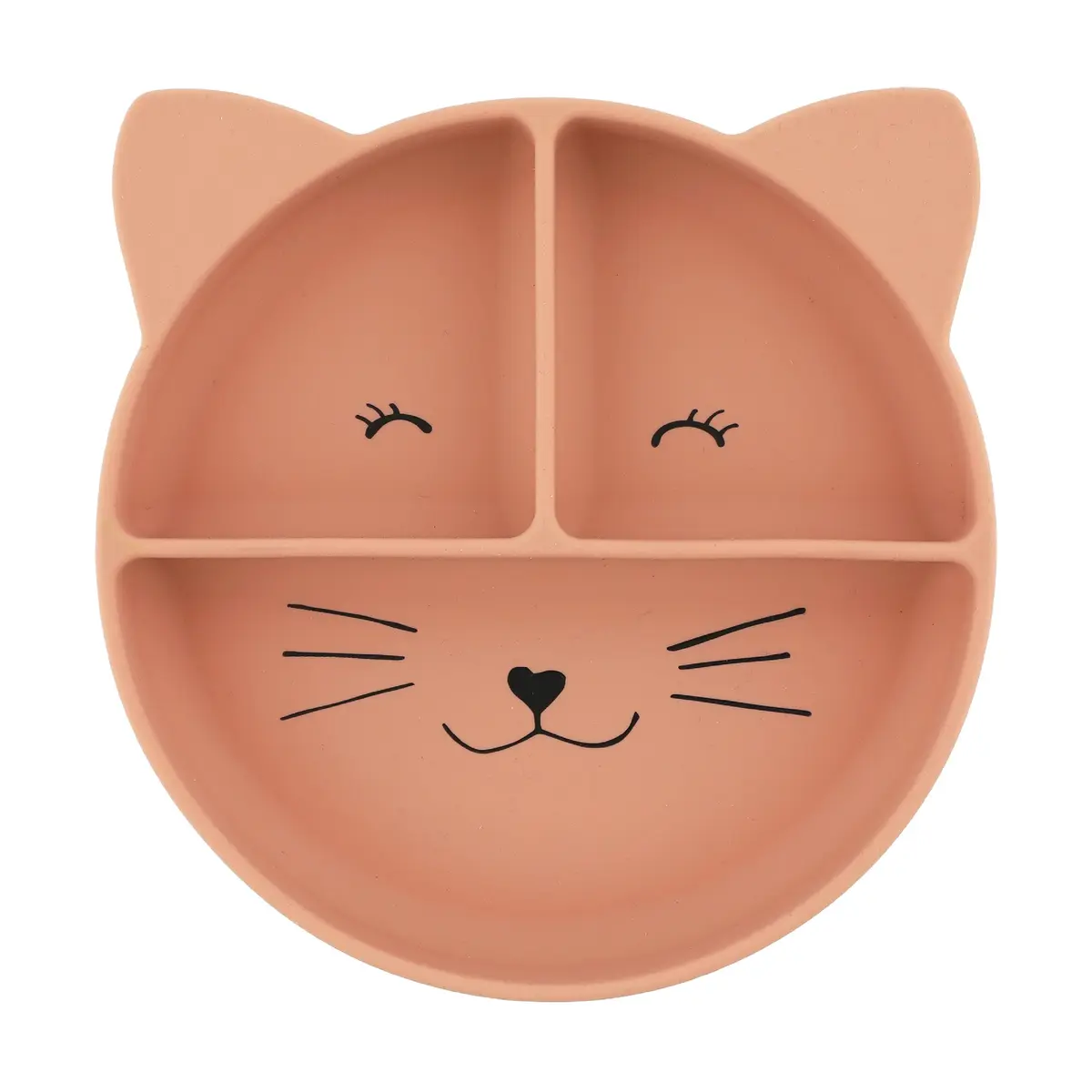 Silikontallerken med sugekopp Mrs. Cat