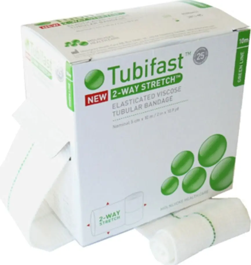 Tubifast Tubebandasje grønn, 5 cm x 10 m, 1 stk.