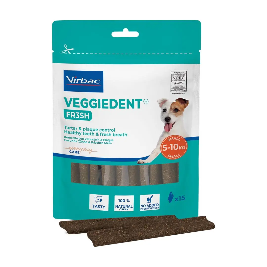 Virbac VeggieDent Fresh, Small, 15 stk.