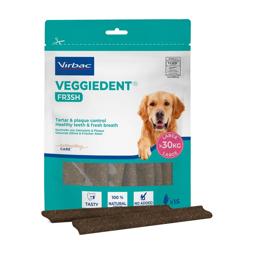 Virbac VeggieDent Fresh, Large, 15 stk.