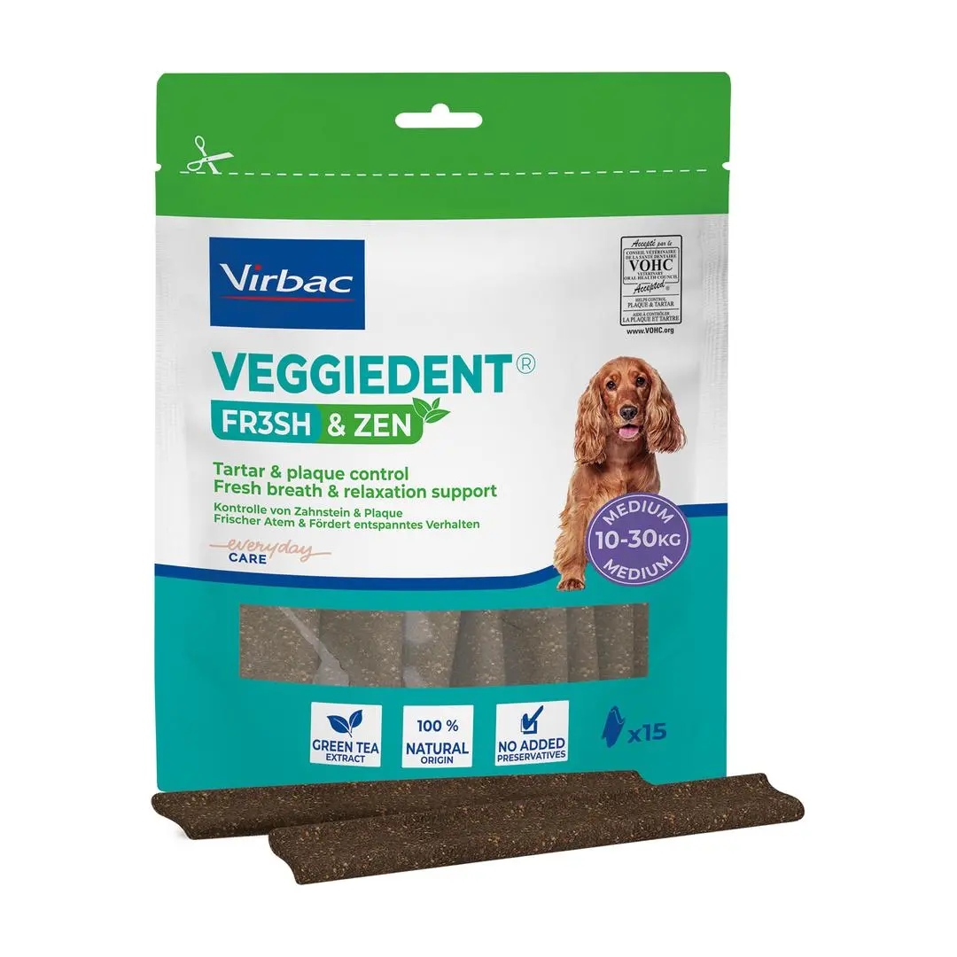Virbac VeggieDent Zen, Medium, 15 stk.
