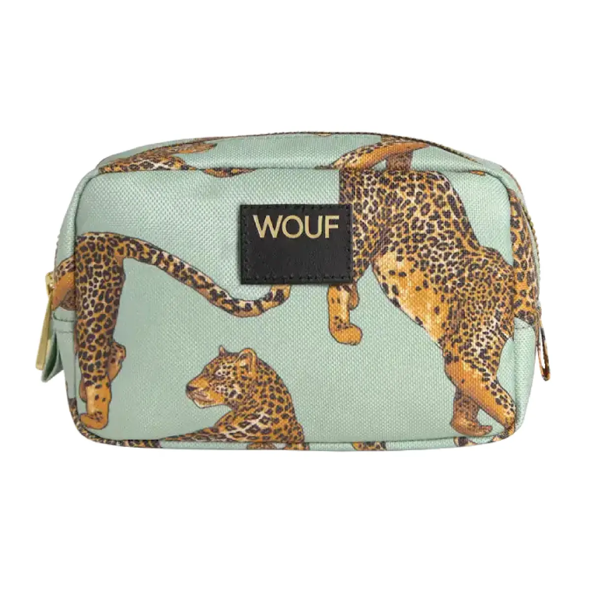 WOUF Emerald Leopard Makeup Bag, 1 stk.