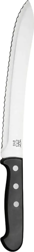 Øyo Budalen Brødkniv Sort Skaft, 21cm