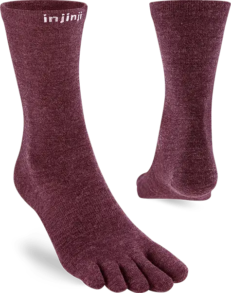 Injinji Liner Crew Wool Garnet