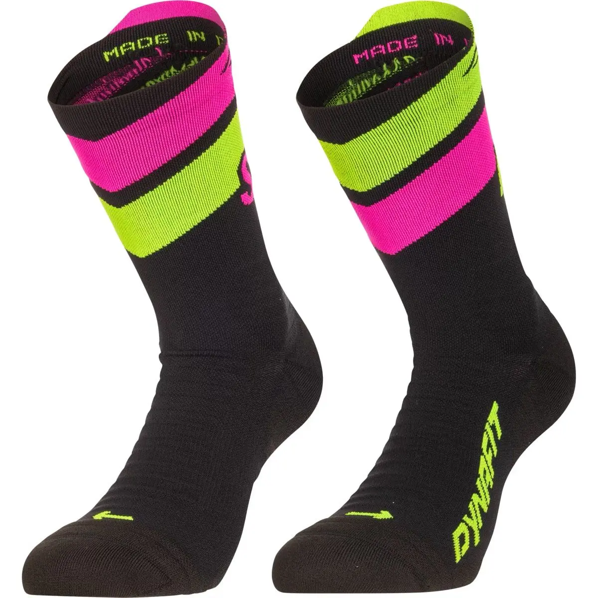 Dynafit Ultra Crew Socks Black Out Ultra Yellow/5a30