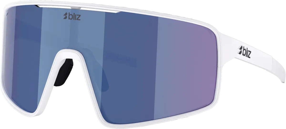 Bliz P001 Matte White/Grey Blue Mirror