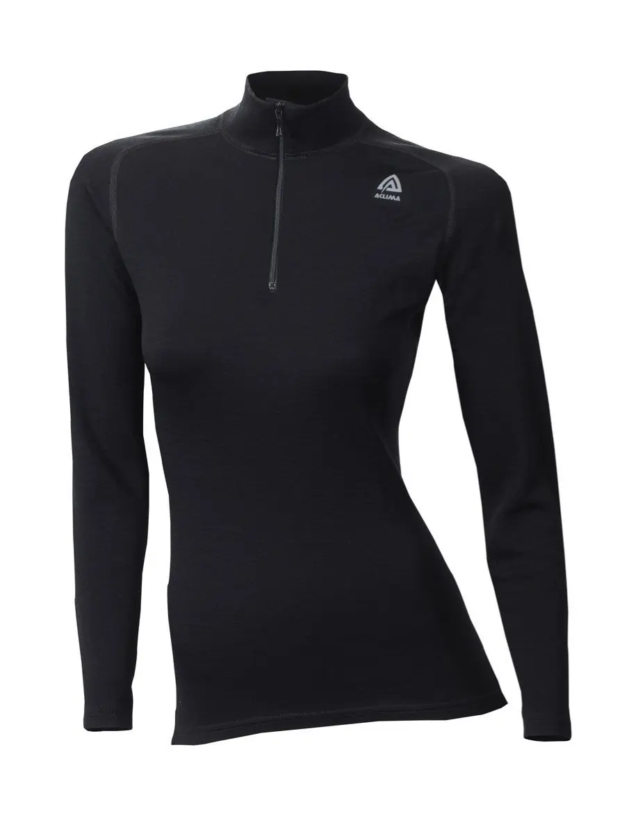 Aclima Women's WarmWool Mockneck Jet Black