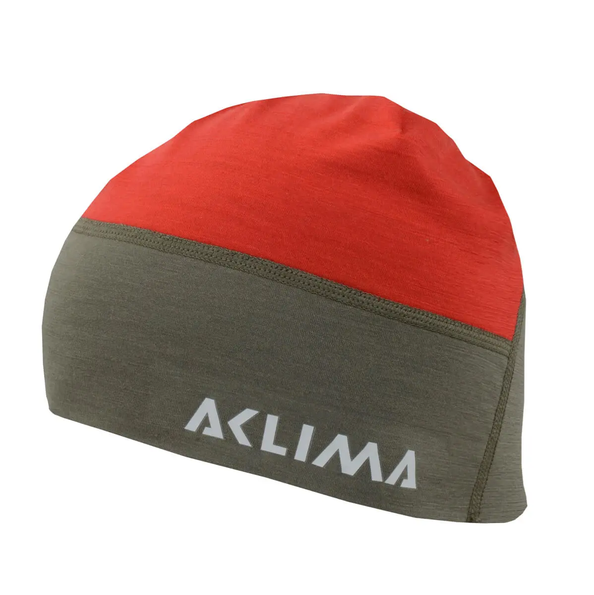 Aclima LightWool Hunting Safety Beanie High Risk Red/ Ranger Green
