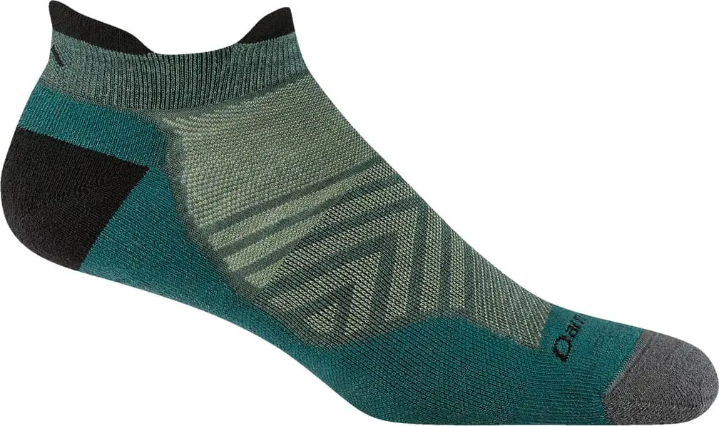Darn Tough Men's Run No Show Tab Ultra-Lightweight with Cushion Teal