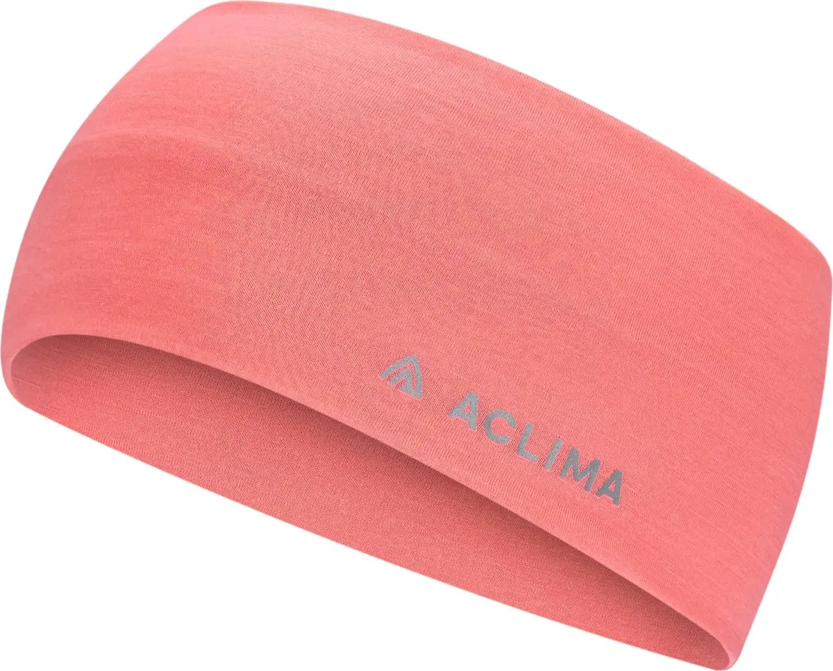 Aclima LightWool Headband Sun Kissed Coral
