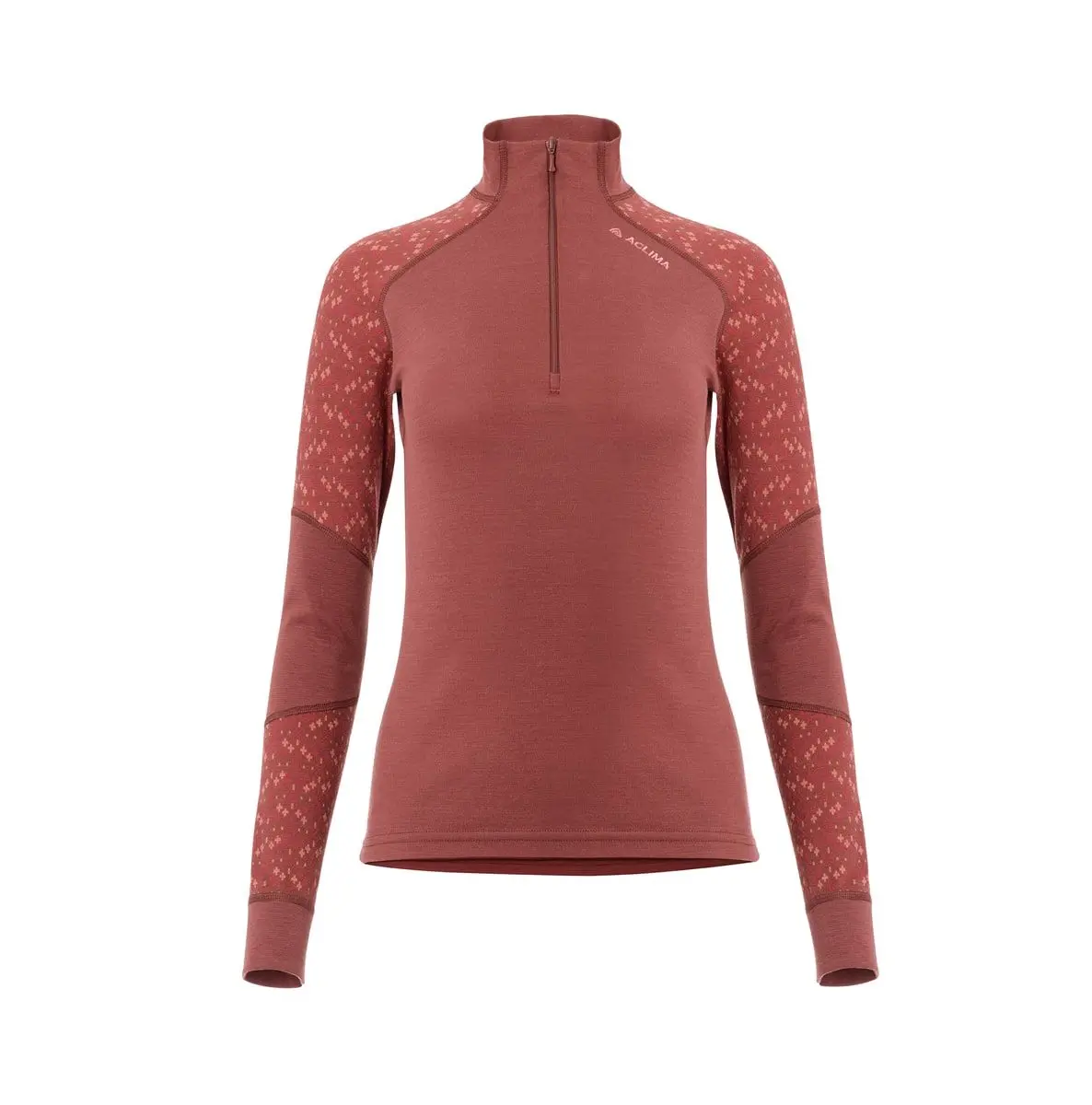 Aclima Women's DesignWool Glitre Mockneck Glitre Rød
