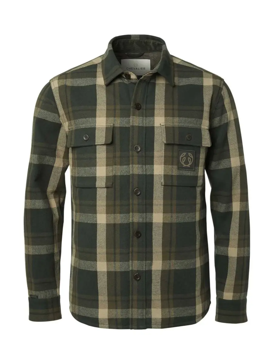 Chevalier Men's Axe Overshirt Green Checked