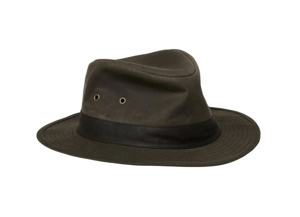Chevalier Bush Waxed Cotton Hat Leather Brown