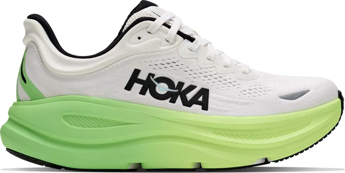 Hoka Women's Bondi 9 White/Tart Apple