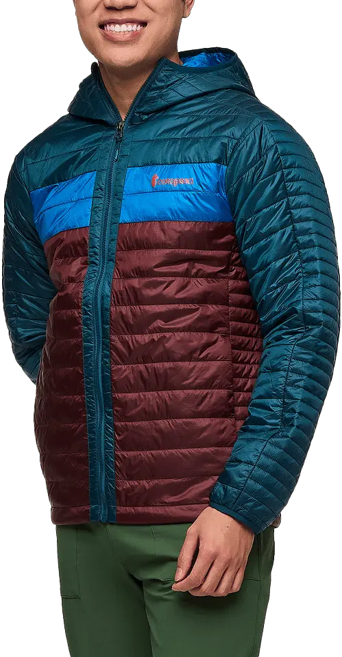 Cotopaxi Men's Capa Insulated Hooded Jacket Abyss And Chestnut