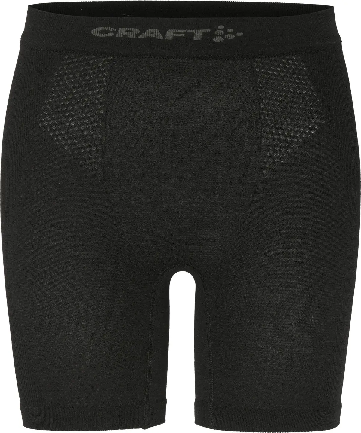 Craft Men's Wool Seamless Boxer 6-Inch Black