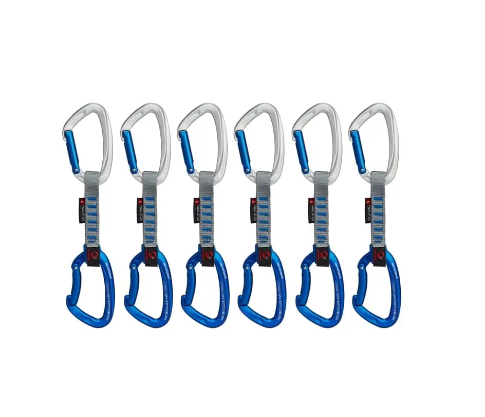 Mammut Crag Keylock 10 Cm Indicator 6-Pack Quickdraws Straight Gate/Bent Gate Key Lock