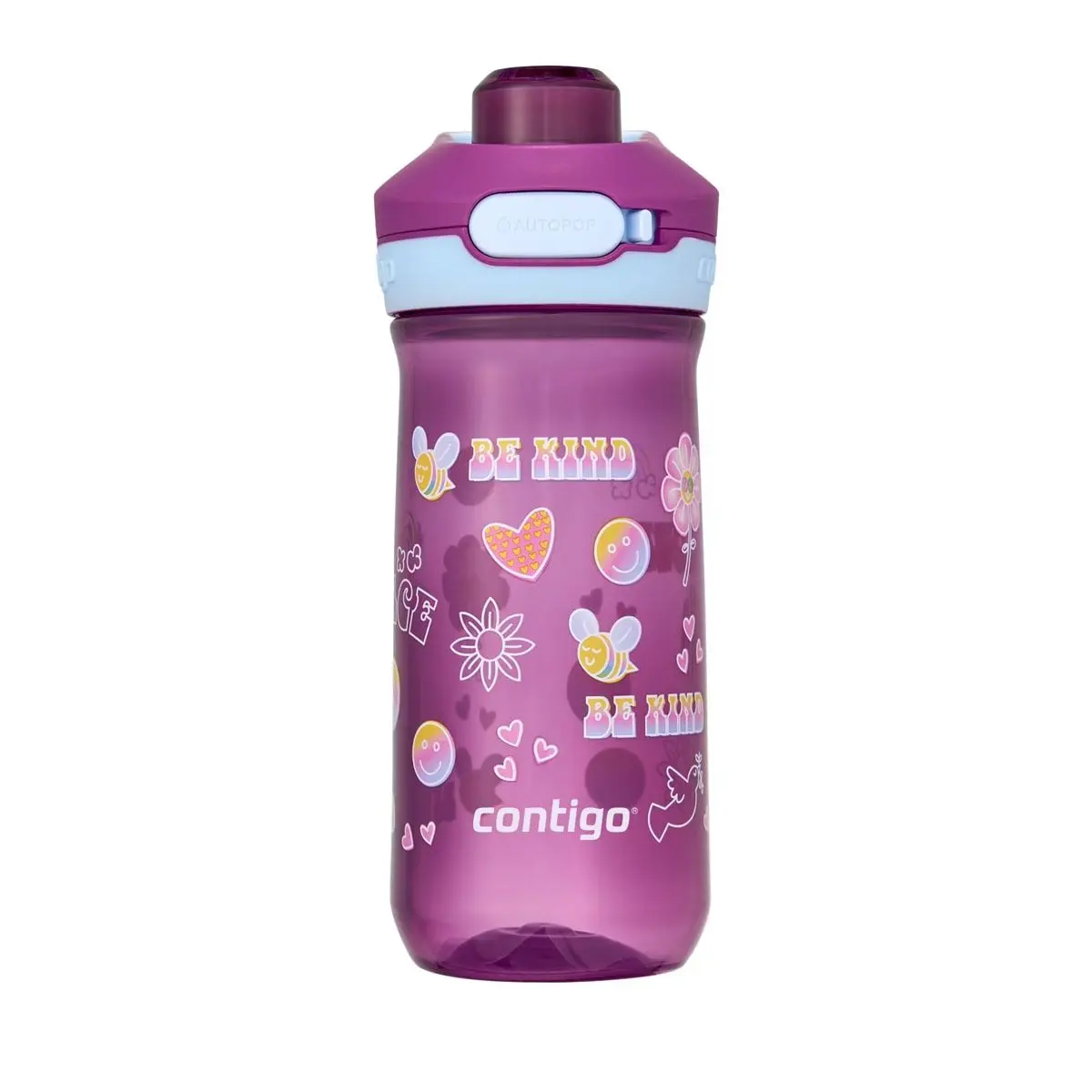 Contigo Kids' Jessie Autopop Water Bottle 420 ml Grape Retro