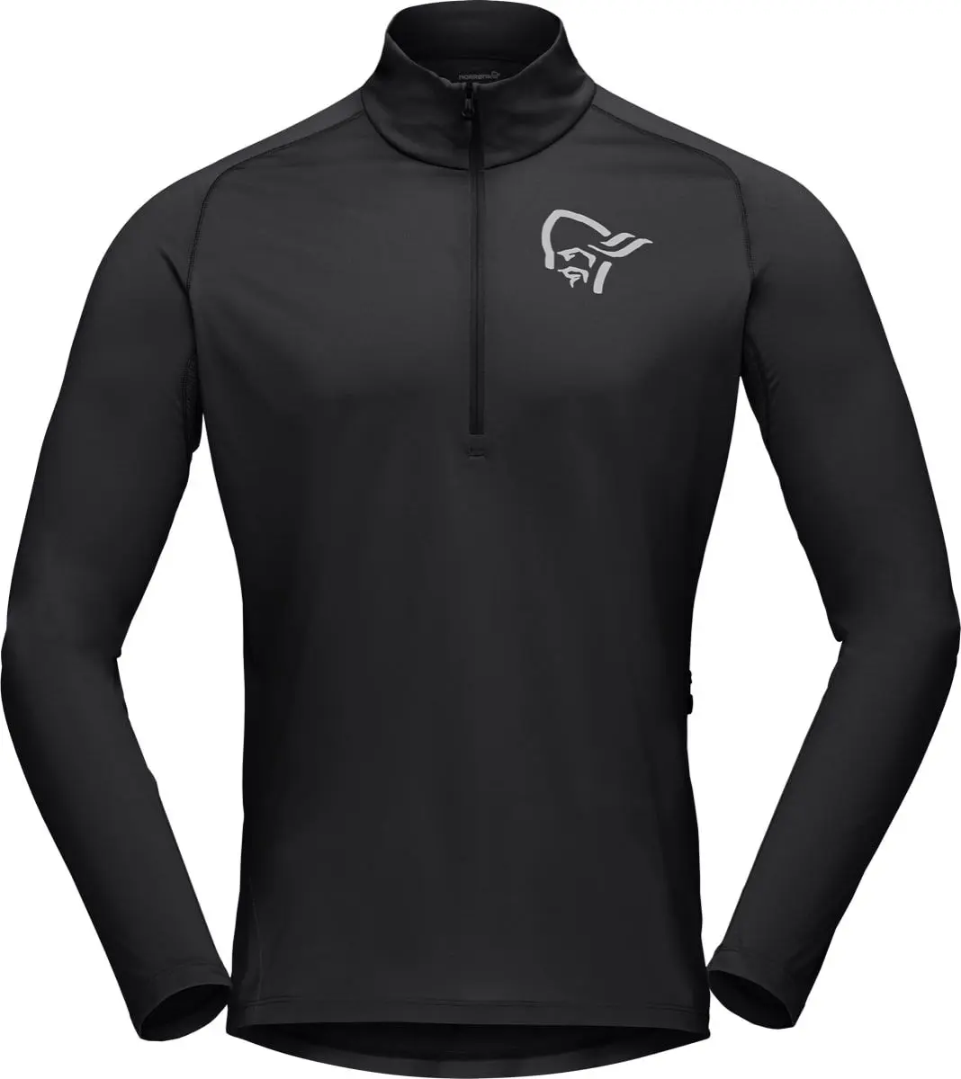 Norrøna Men's Fjørå Equaliser Long Sleeve Zip Top Caviar