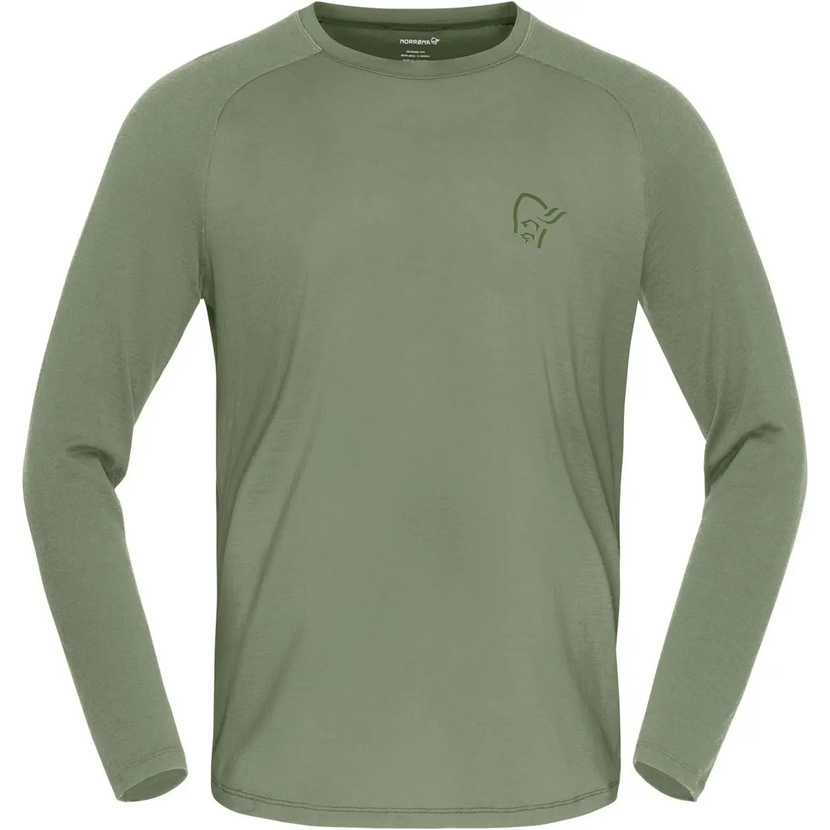 Norrøna Men's Femund PureUll Long Sleeve Deep Lichen Green