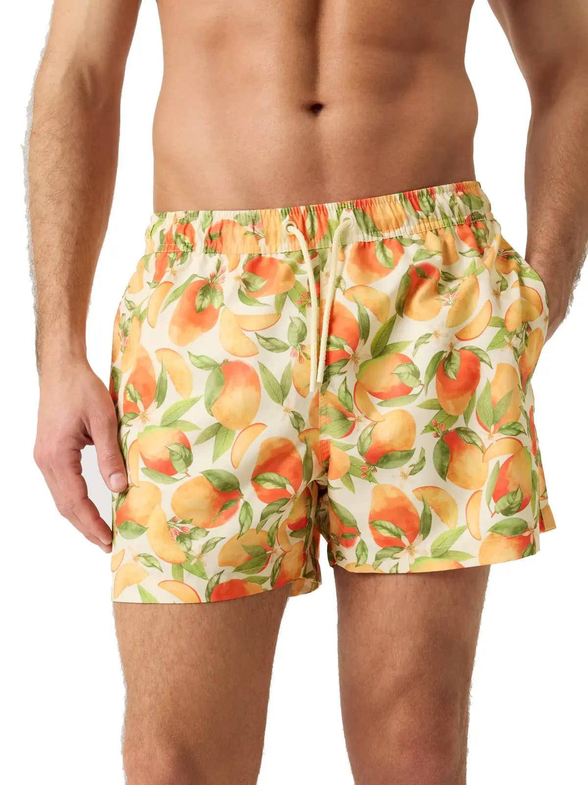 Björn Borg Men's Borg Print Swim Shorts BB Summer Peach 1