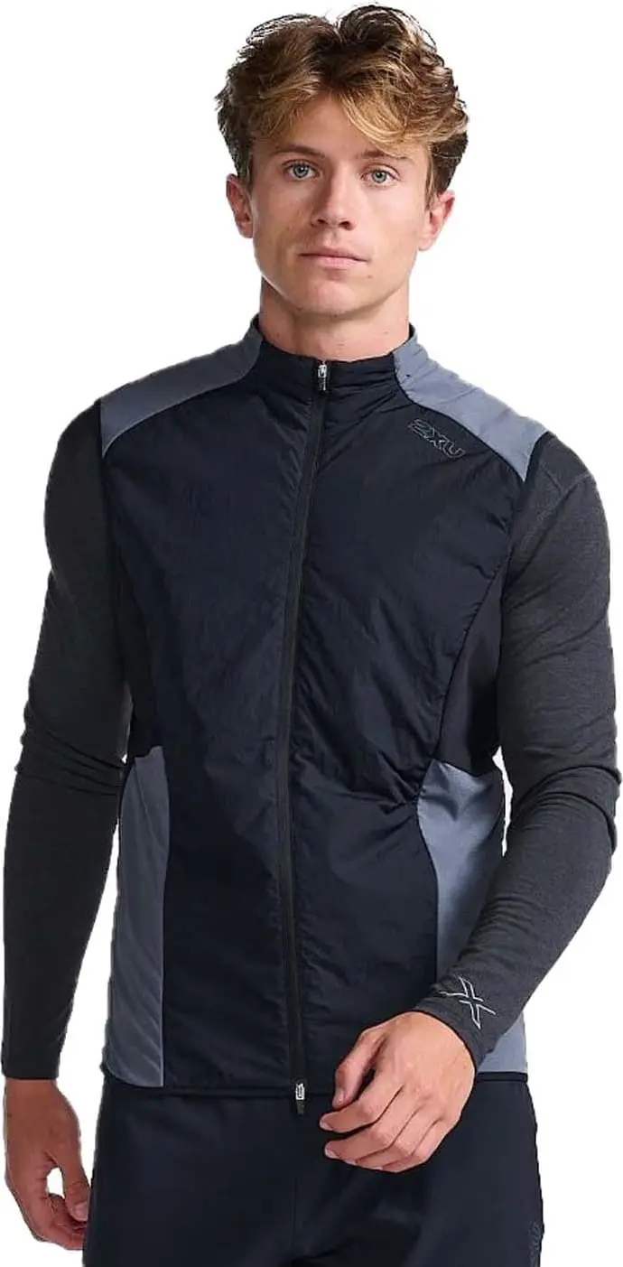 2XU Men's Light Speed Hybrid Vest Black/Turbulence