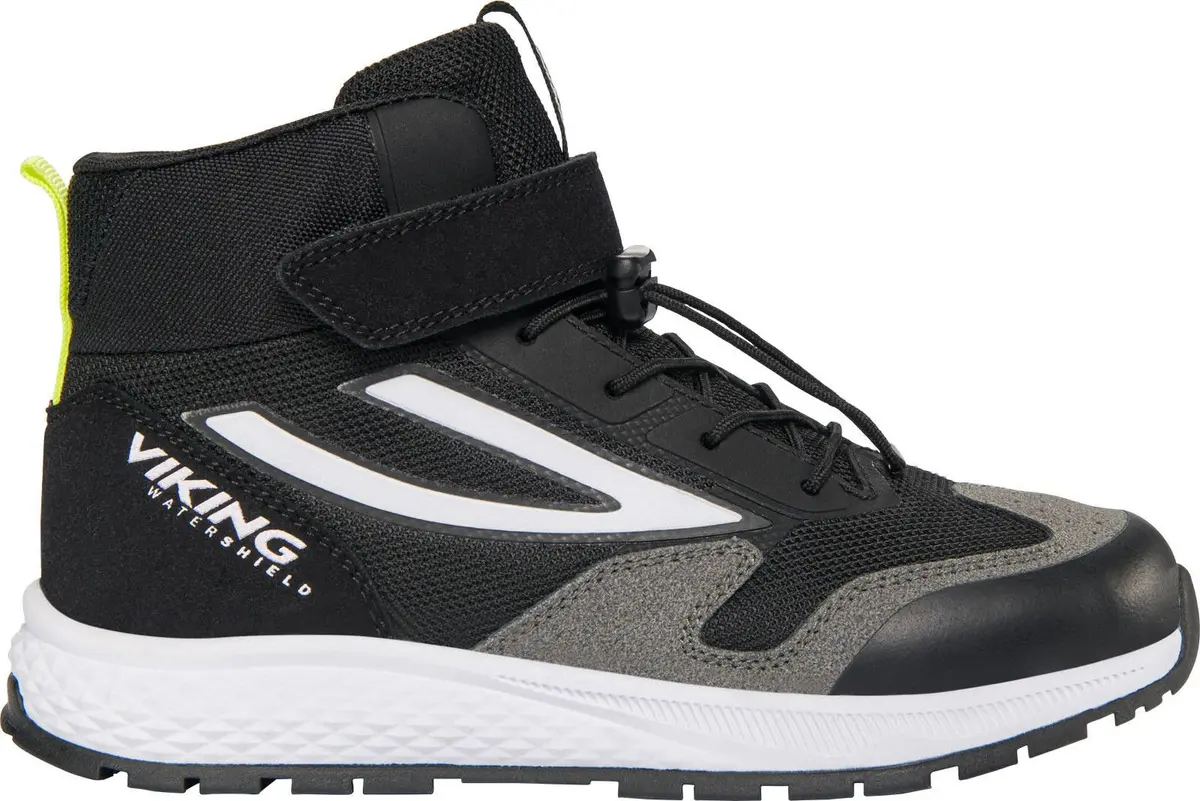 Viking Footwear Juniors' Century Mid Waterproof 1V Speedlace Black/Lime
