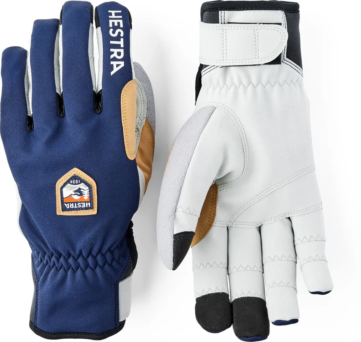 Hestra Ergo Grip Wool Touring - 5 Finger Navy/light Grey