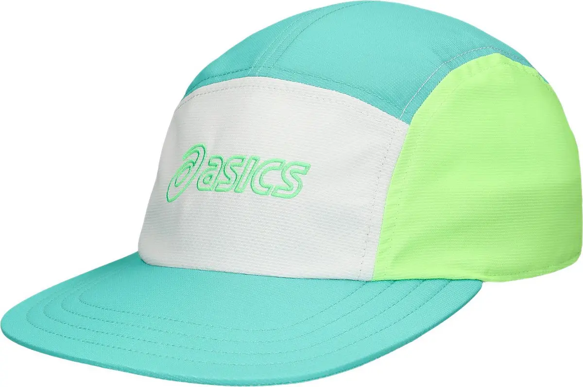 Asics Performance Running 5 Panel Cap Aurora Green/Cream