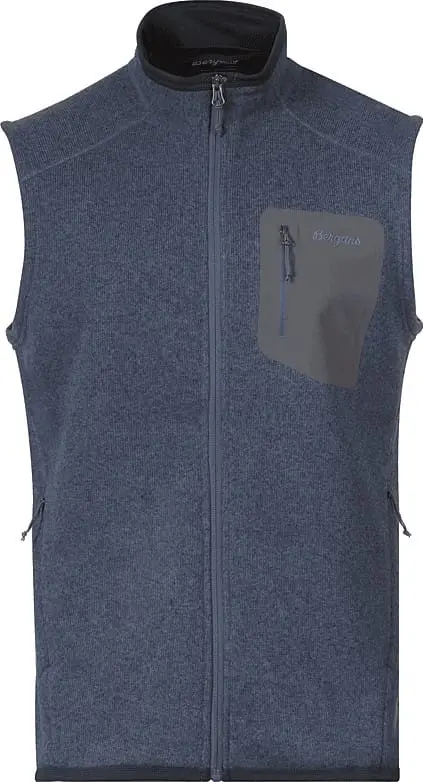 Bergans Men's Kamphaug Knitted Vest Granite Blue