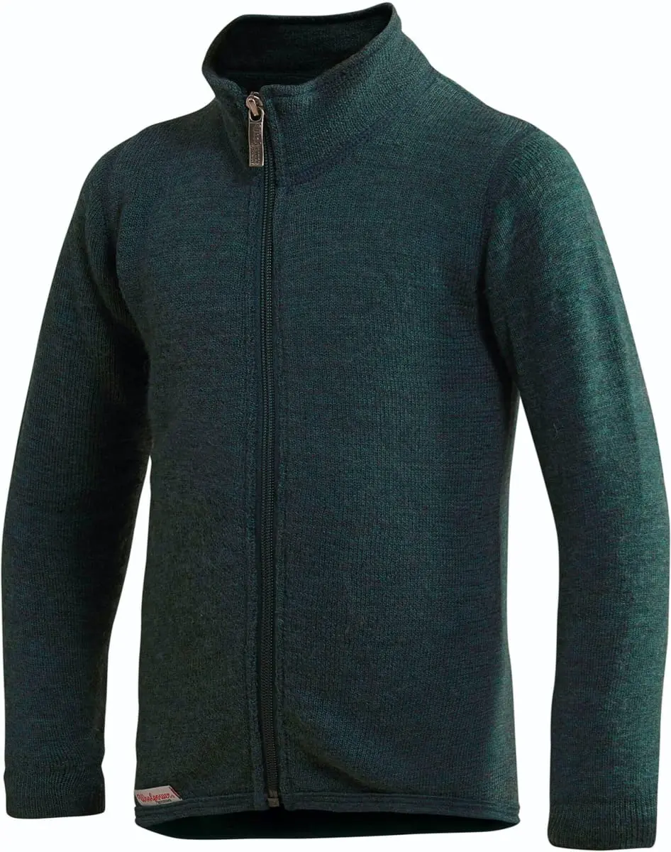 Woolpower Kids' Full Zip Jacket 400 Forest Green