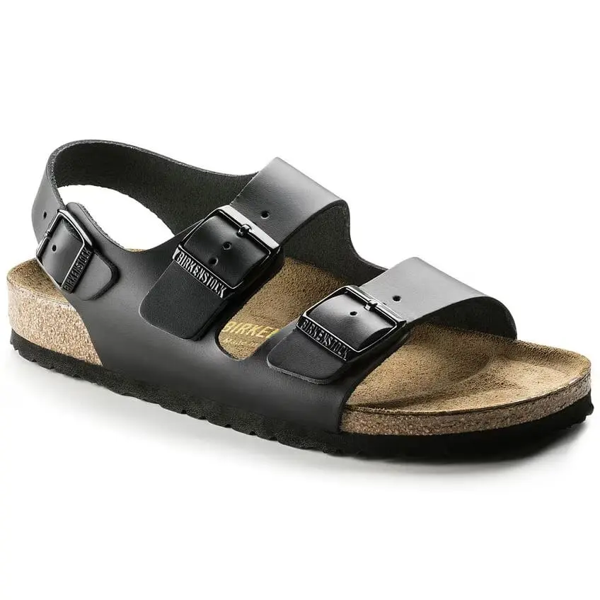 Birkenstock Milano Natural Leather Regular Black