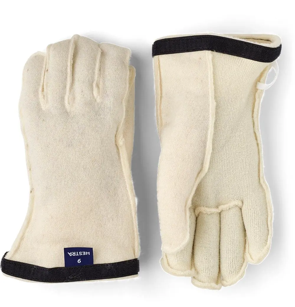 Hestra Heli Ski Wool Liner - 5 Finger Off White