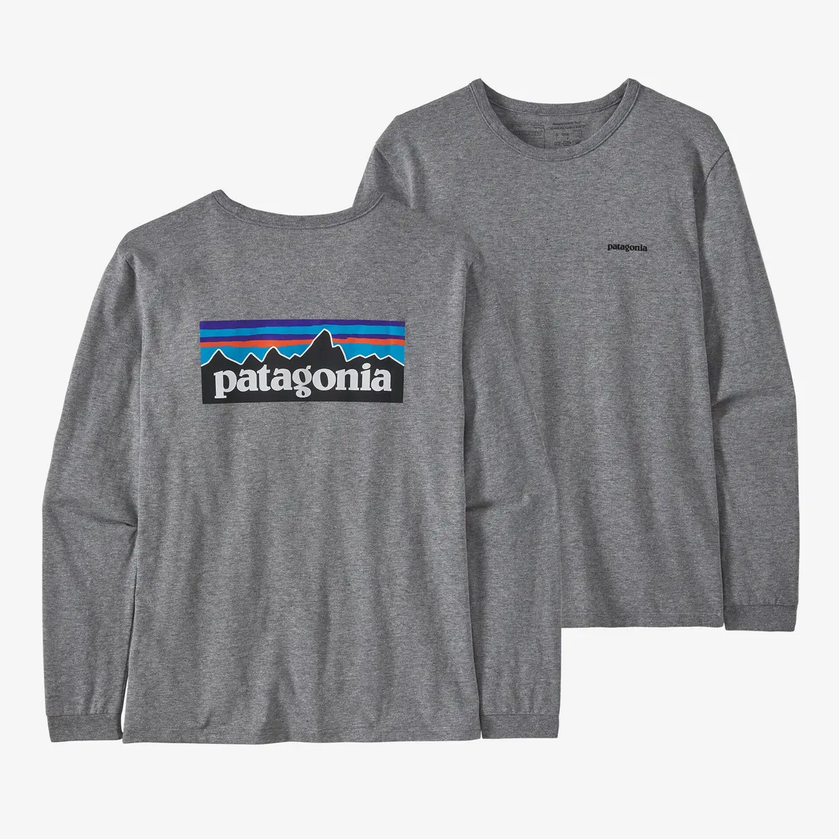 Patagonia Women's Long-Sleeved P-6 Logo Responsibili-Tee Gravel Heather