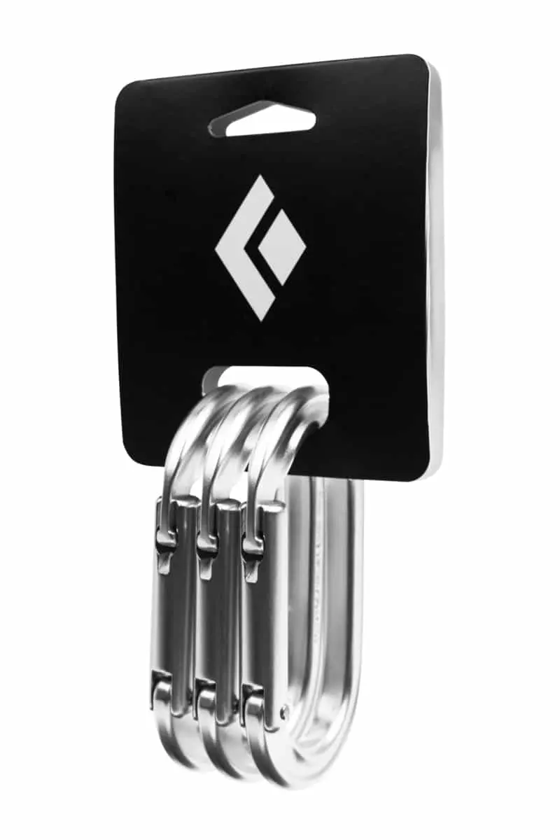 Black Diamond Oval Keylock 3 Pack Nocolour