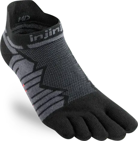 Injinji Men's Ultra Run No-Show Onyx