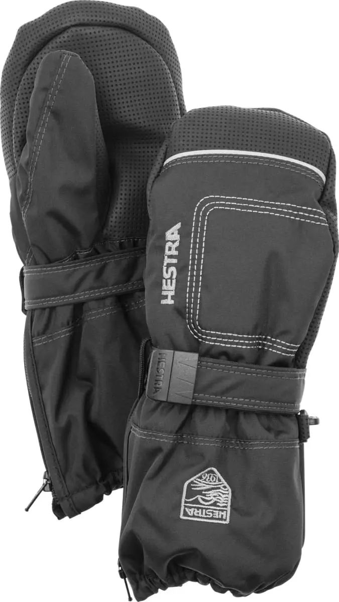 Hestra Baby's Zip Long Mitt Black/Black