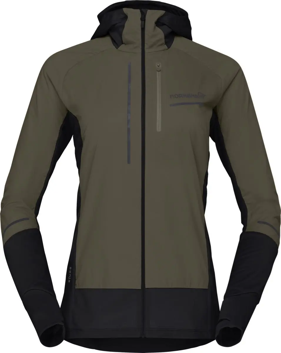 Norrøna Women's Senja Alpha90 Zip Hood Olive Night