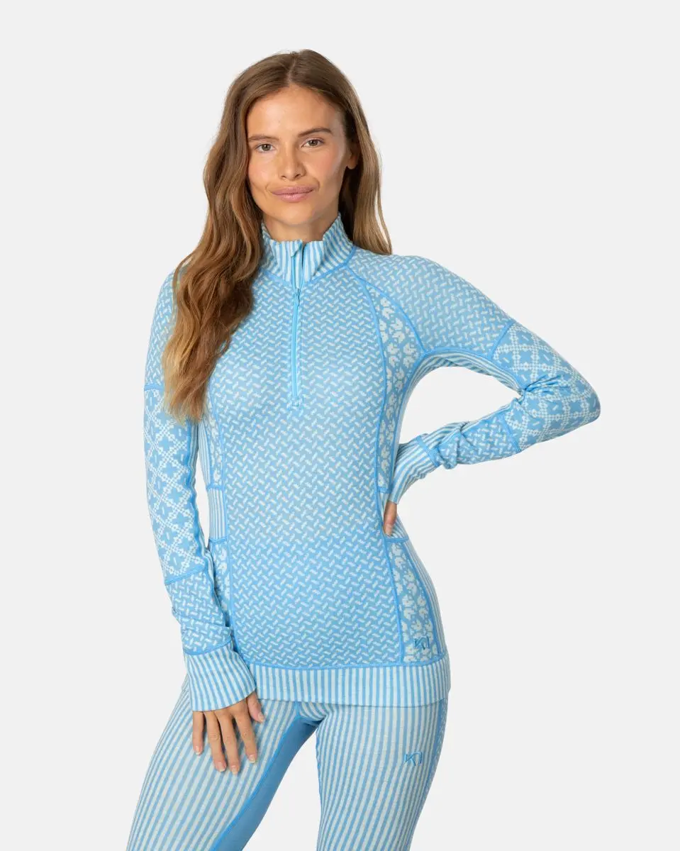Kari Traa Women's Smekker Half Zip Ocean