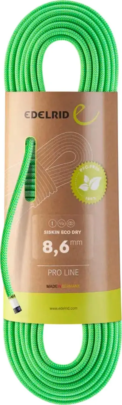 Edelrid Siskin Eco Dry 8,6mm 70 M Neon Green