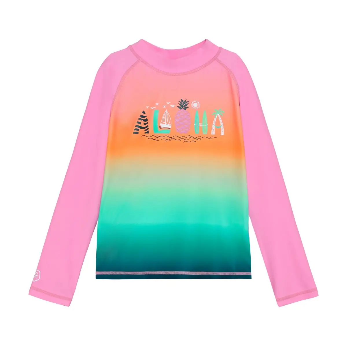 Color Kids T-Shirt L/S W. Chest Print Begonia Pink