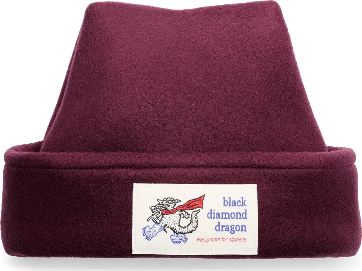 Black Diamond Pointed Fleece Beanie Fig