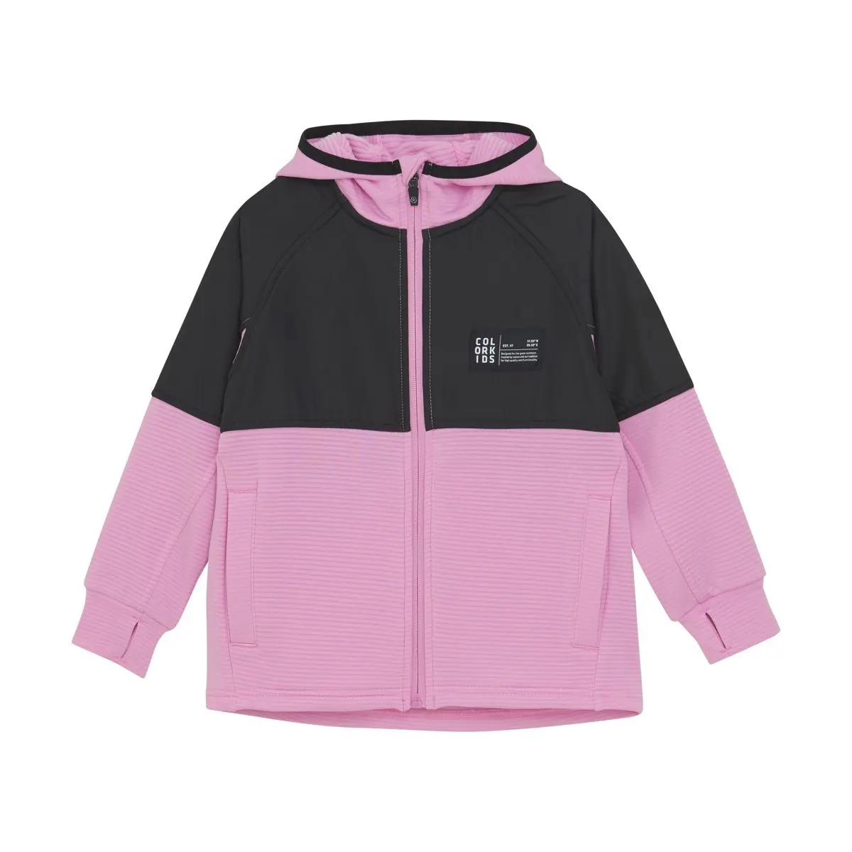 Color Kids Fleece Stretch Jacket W. Hood Orchid