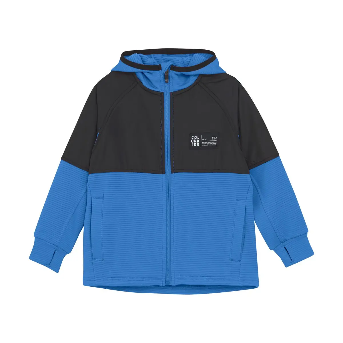 Color Kids Fleece Stretch Jacket W. Hood Campanula