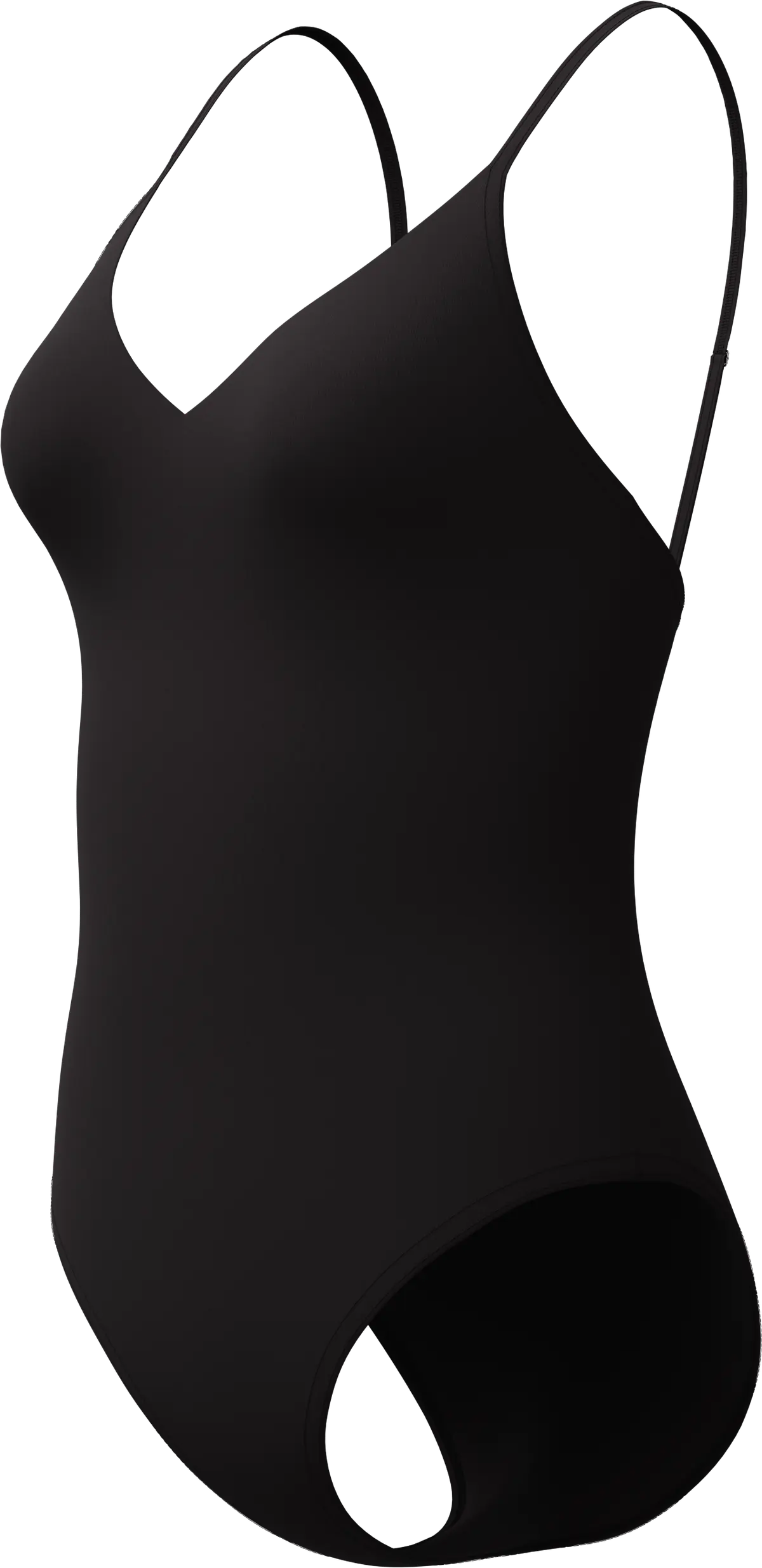 Speedo Women's Solid V-Neck One Piece Anthracite