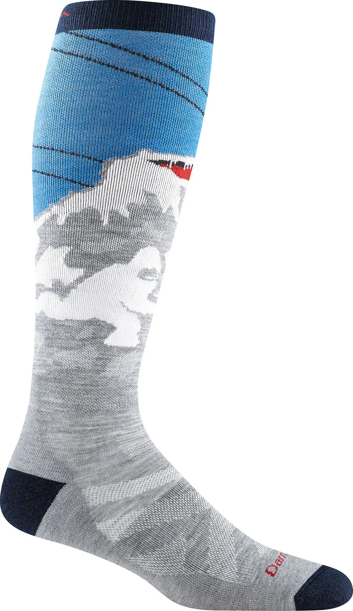 Darn Tough Men's Heady Yeti OTC Midweight With Cushion Gray